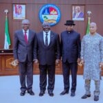 Gov Sheriff and the newly sworn in members of DELSU Governing Board