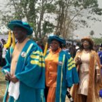 Dr Chris Oharisi leading the procession followed by the Provost and other principal officers of the school
